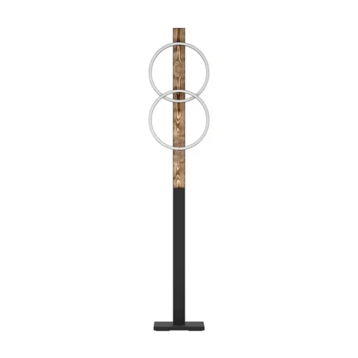 EGLO LED-gulvlampe Boyal, brun, høyde 150 cm, tre, 2 lyskilder.| Gulvlamper