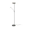 Trio Lighting LED-gulvlampe Brantford, leselampe matt nikkel| Gulvlamper