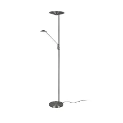 Trio Lighting LED-gulvlampe Brantford, leselampe matt nikkel| Gulvlamper