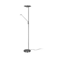 Trio Lighting LED-gulvlampe Brantford, leselampe matt nikkel| Gulvlamper