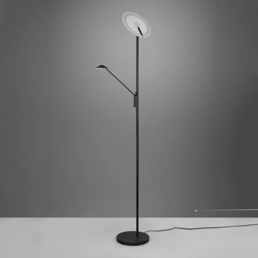 Trio Lighting LED-gulvlampe Brantford leselampe svart matt Online