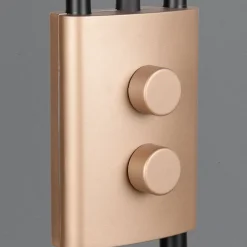 Trio Lighting LED-gulvlampe Chris,, kaffe, metall, leselampe, dimmer| Gulvlamper