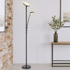 Globo LED-gulvlampe Ernst med fleksibel arm, svart| Gulvlamper