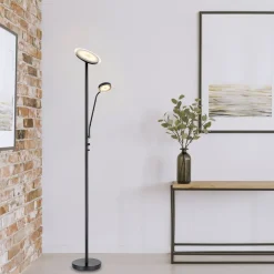Globo LED-gulvlampe Ernst med fleksibel arm, svart| Gulvlamper
