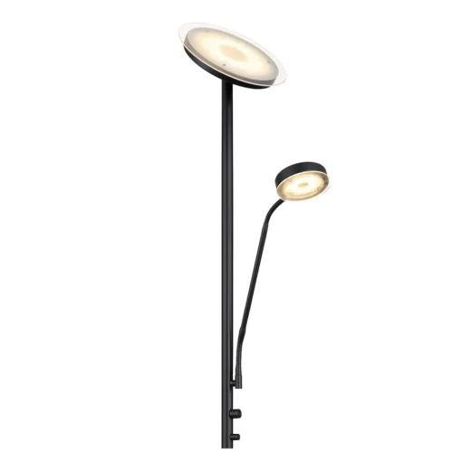 Globo LED-gulvlampe Ernst med fleksibel arm, svart| Gulvlamper