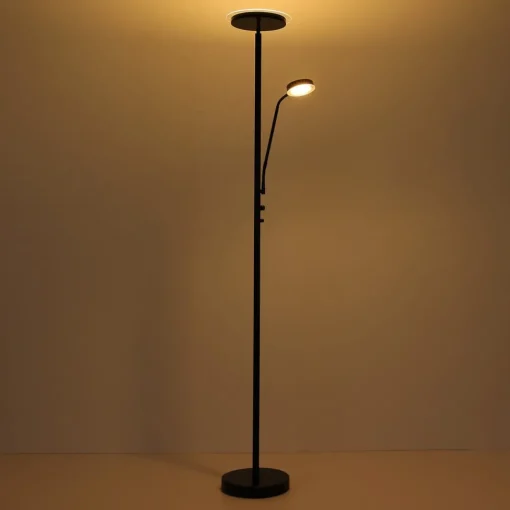 Globo LED-gulvlampe Ernst med fleksibel arm, svart| Gulvlamper