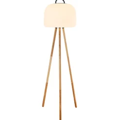 Nordlux LED-gulvlampe Kettle Tripod i tre, skjerm 36 cm| Kommersiell Utebelysning|Led-Utendørs