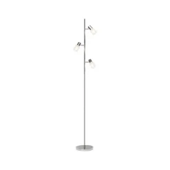 Brilliant LED-gulvlampe Lea, høyde 157,5 cm, krom, 3 lys, metall Sale