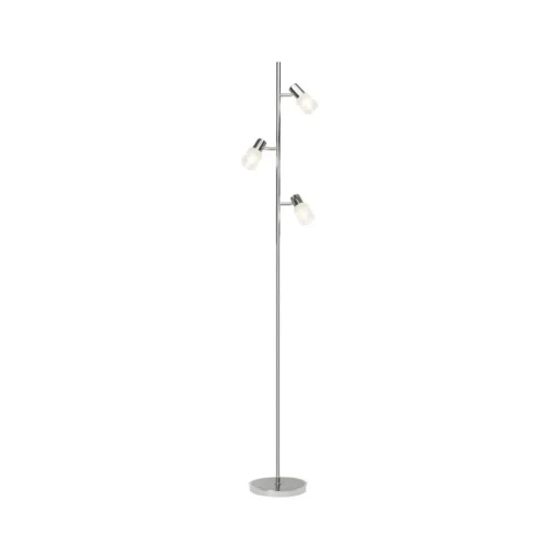 Brilliant LED-gulvlampe Lea, høyde 157,5 cm, krom, 3 lys, metall Sale