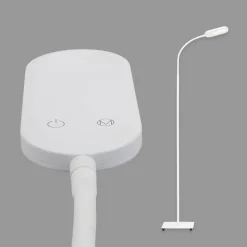 Briloner LED-gulvlampe Office Step, hvit, dimbar, CCT Best