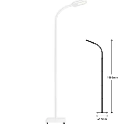 Briloner LED-gulvlampe Office Step, hvit, dimbar, CCT Best