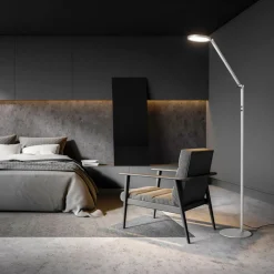 Fabas Luce LED-gulvlampe Regina, 1 lyskilde, aluminium| Kontorbelysning|Led-Innendørs