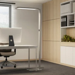 Arcchio LED-gulvlampe til kontor Nelus Neo, dimmer/sensor Clearance