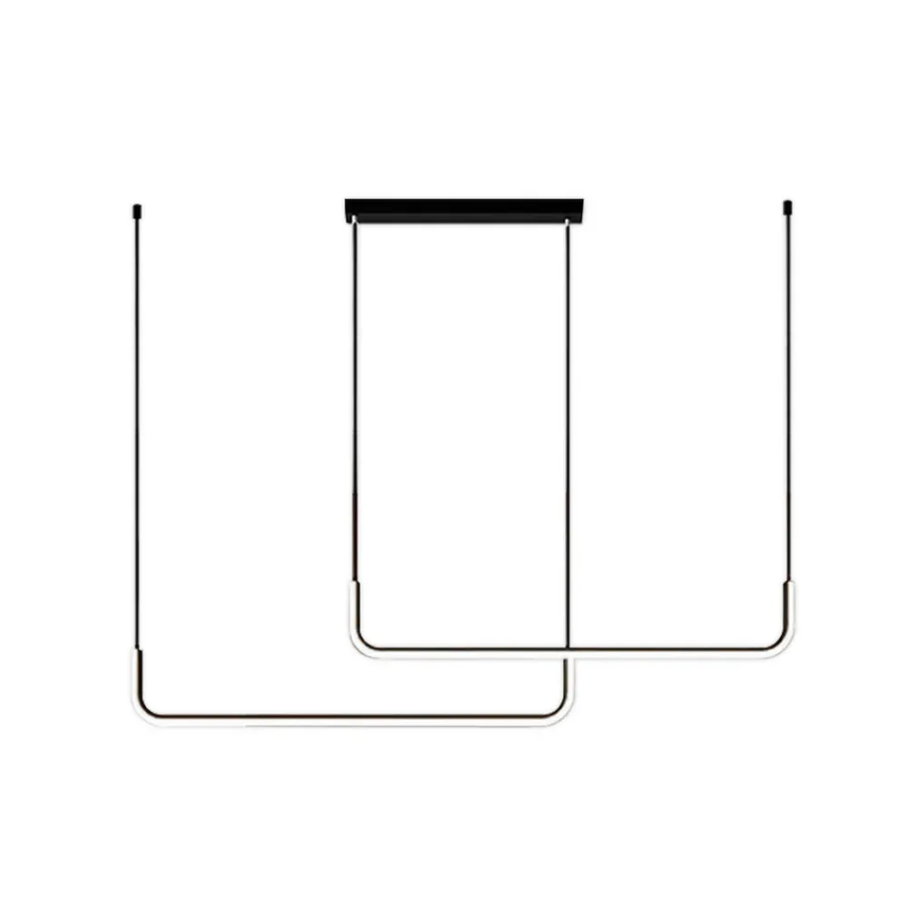 Milagro Lighting LED-hengelampe Horizon, metall, svart, 4.000 K Discount