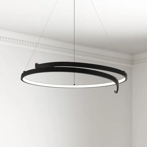 Milagro Lighting LED-hengelampe Lorenzo, metall, svart, 4.000 K| Pendellamper