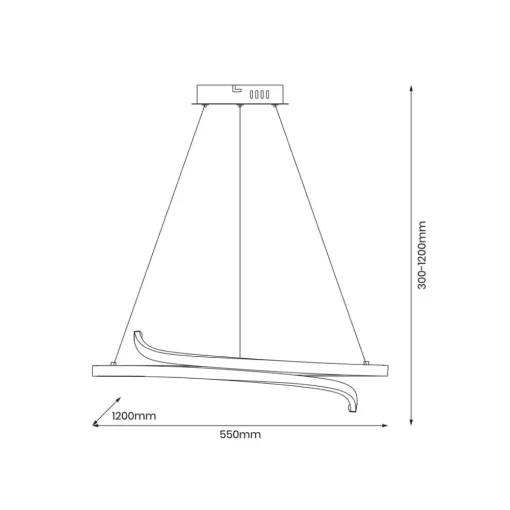 Milagro Lighting LED-hengelampe Lorenzo, metall, svart, 4.000 K| Pendellamper