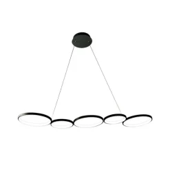 Milagro Lighting LED-hengelampe Olympia, metall, svart, 4.000 K New