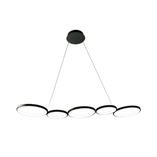 Milagro Lighting LED-hengelampe Olympia, metall, svart, 4.000 K New