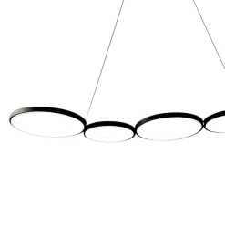 Milagro Lighting LED-hengelampe Olympia, metall, svart, 4.000 K New