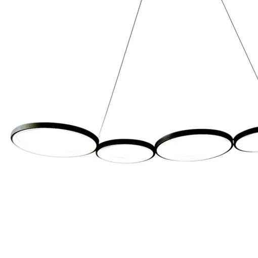 Milagro Lighting LED-hengelampe Olympia, metall, svart, 4.000 K New