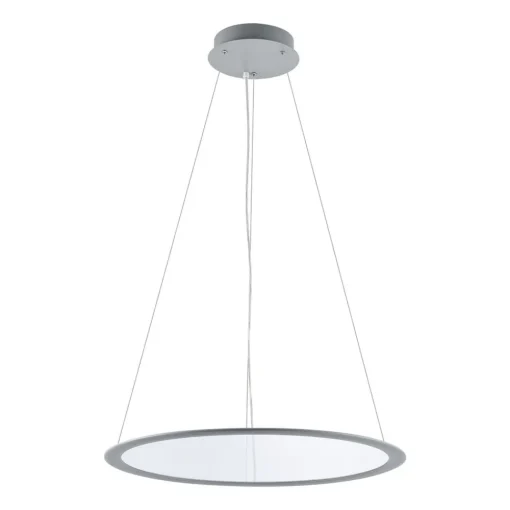 Deko-Light LED-hengelampe PANEL, grå, Ø 63 cm, metall, CCT, dimbar, 50 W| Butikkbelysning