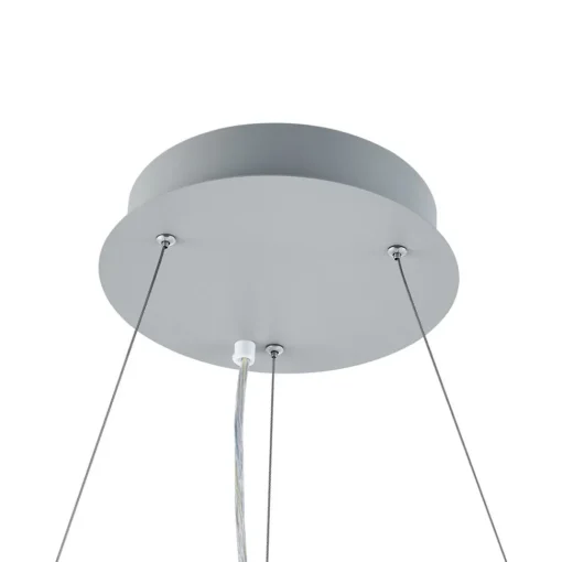 Deko-Light LED-hengelampe PANEL, grå, Ø 63 cm, metall, CCT, dimbar, 50 W| Butikkbelysning