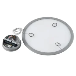 Deko-Light LED-hengelampe PANEL, grå, Ø 63 cm, metall, CCT, dimbar, 50 W| Butikkbelysning