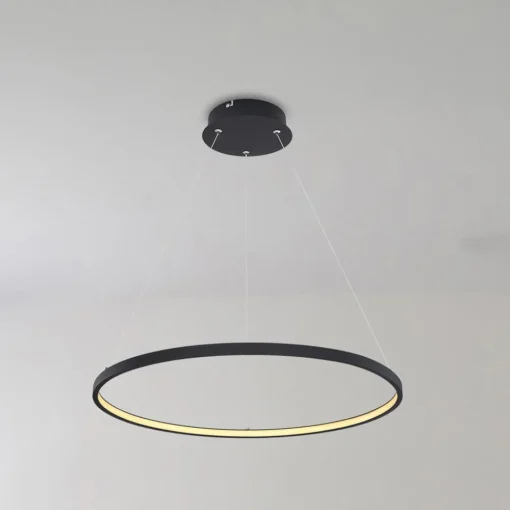 Globo LED-hengelampe Ralph, 1 lyskilde, svart, Ø 60 cm| Led-Innendørs