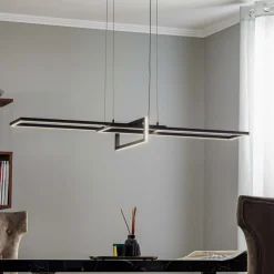 Trio Lighting LED-hengelampe Salinas, 3 000 K, matt svart New