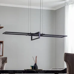 Trio Lighting LED-hengelampe Salinas, 3 000 K, matt svart New