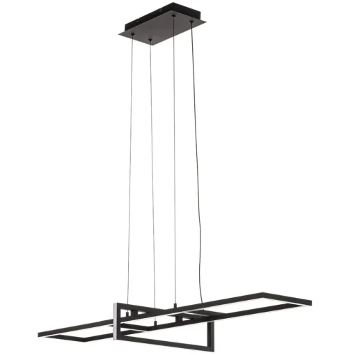 Trio Lighting LED-hengelampe Salinas, 3 000 K, matt svart New