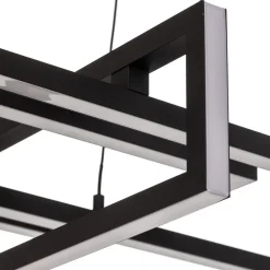 Trio Lighting LED-hengelampe Salinas, 3 000 K, matt svart New