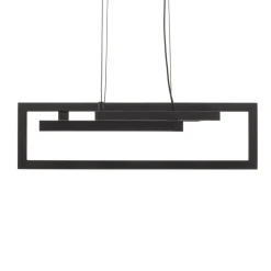 Trio Lighting LED-hengelampe Salinas, 3 000 K, matt svart New