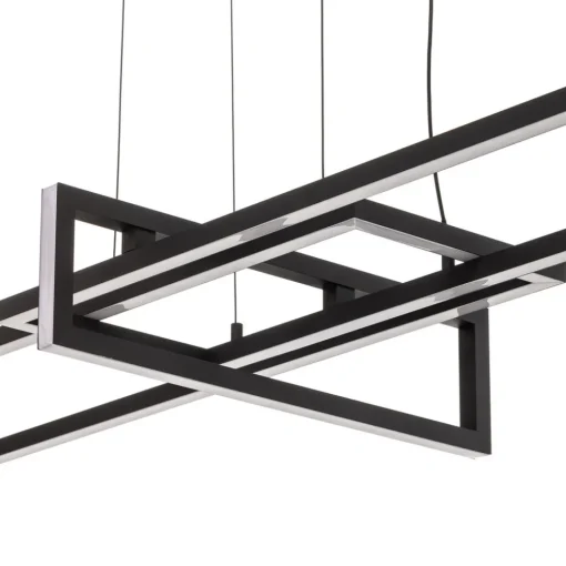 Trio Lighting LED-hengelampe Salinas, 3 000 K, matt svart New