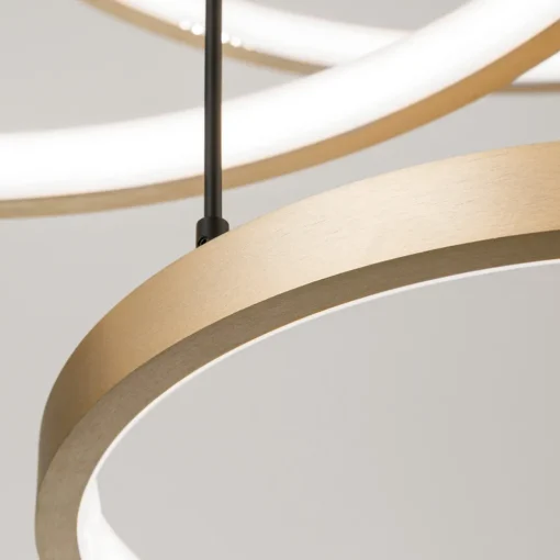 ORION LED-hengelampe Sphere, 3 lyskilder, svart/gull Best