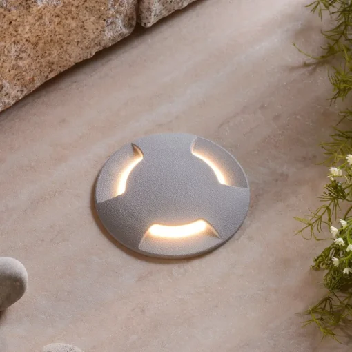 Fumagalli LED-innfellingslampe gulv Ceci 120-3L grå CCT| Led-Utendørs|Nedfelt Utebelysning