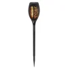 Globo LED-lampe med jordspyd 33536-3, fakkel, svart, sett med 3 stk| Dekorasjonsbelysning|Solcellelamper