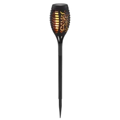 Globo LED-lampe med jordspyd 33536-3, fakkel, svart, sett med 3 stk| Dekorasjonsbelysning|Solcellelamper