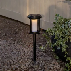 STAR TRADING LED-lampe med jordspyd Alippa, svart, høyde 44 cm metall Best