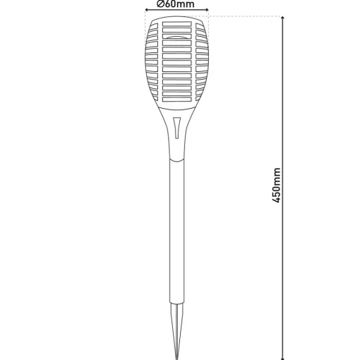 Näve LED-lampe med jordspyd FANILO, svart, 45 cm, sett med 5 stk. IP44 Outlet