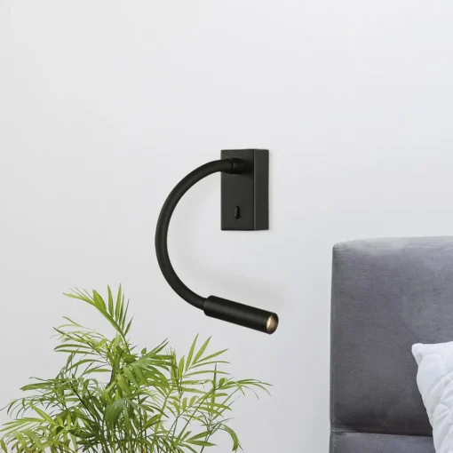 ACB ILUMINACIÓN LED-leselampe Cio, bryter, flexarm, 930, svart Sale