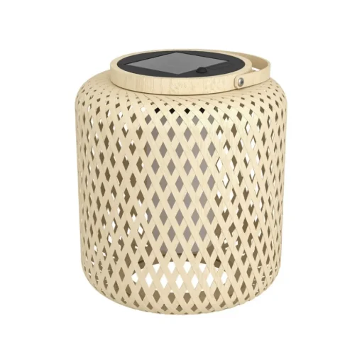 EGLO LED-lykt Marliano, lys tre, tre| Dekorasjonsbelysning|Solcellelamper