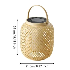EGLO LED-lykt Marliano, lys tre, tre| Dekorasjonsbelysning|Solcellelamper