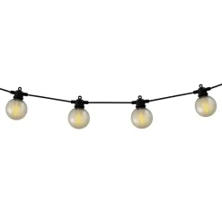 Näve LED-lyslenke CADENA, 2.500 K, svart, 10 lyskilder, 10 m| Dekorasjonsbelysning|Solcellelamper