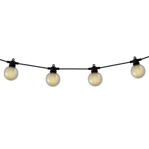 Näve LED-lyslenke CADENA, 2.500 K, svart, 10 lyskilder, 10 m| Dekorasjonsbelysning|Solcellelamper