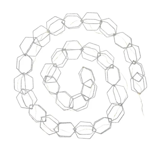 Markslöjd LED-lyslenke Serve, 20 lyskilder, sølv New