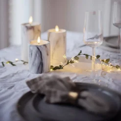 STAR TRADING LED-lyslenker Dew Drop Flower, sølv, 140 cm, batteri Online