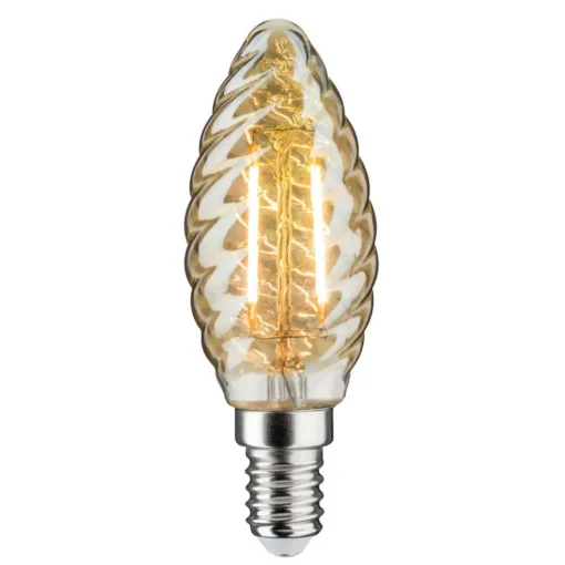 Paulmann LED-mignonpære E14 2,6 W 2 500 K gull vridd| E14 Pærer|Led-Pærer
