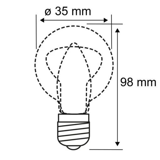 Paulmann LED-mignonpære E14 2,6 W 2 500 K gull vridd| E14 Pærer|Led-Pærer