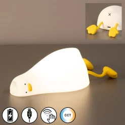 FH Lighting LED-nattbordslampe Ducky, and, hvit, timer, dimbar Discount